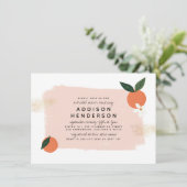 Invitation Douche nuptiale moderne Bold Orange & Blossom rose (Debout devant)