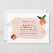 Invitation Douche nuptiale moderne Bold Orange & Blossom rose (Devant)