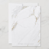 Invitation Douche nuptiale moderne en marbre doré (Dos)