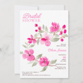Invitation Douche nuptiale moderne rose sakura (Devant)