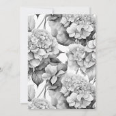 Invitation Douche nuptiale noire de couleur blanche (Dos)