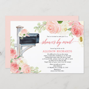 Invitation Douche nuptiale par le mail vert rose pâle