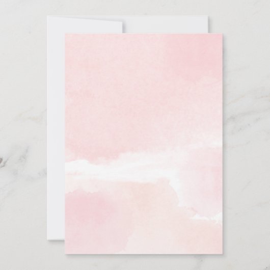 Invitation Douche nuptiale par mail bleu rose verdure or (Dos)