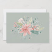 Invitation Douche nuptiale parties scintillant aquarelle flor (Dos)