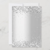 Invitation Douche nuptiale parties scintillant argent élégant (Dos)