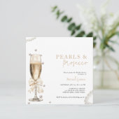 Invitation Douche nuptiale Pearl & Prosecco (Debout devant)