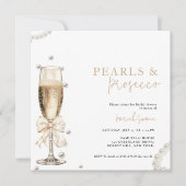 Invitation Douche nuptiale Pearl & Prosecco (Devant)