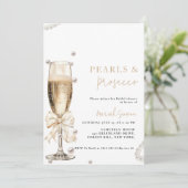 Invitation Douche nuptiale Pearl & Prosecco (Debout devant)