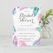 Invitation Douche nuptiale peinte en aquarelle (Debout devant)