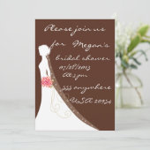Invitation Douche nuptiale personnalisée (Debout devant)