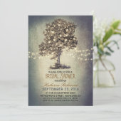 Invitation Douche nuptiale pour arbre rustique et lumières à  (Debout devant)