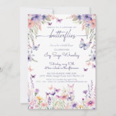 Invitation Douche nuptiale pour "toute la vie des papillons" (Devant)