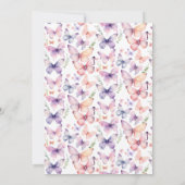 Invitation Douche nuptiale pour "toute la vie des papillons" (Dos)