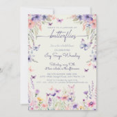 Invitation Douche nuptiale pour "toute la vie des papillons" (Devant)