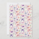 Invitation Douche nuptiale pour "toute la vie des papillons" (Dos)