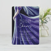 Invitation douche nuptiale pourpre mariage #5 (Debout devant)