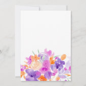 Invitation Douche nuptiale romantique pastel violet orange (Dos)
