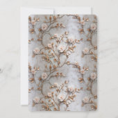 Invitation Douche nuptiale rose pâle chic gris (Dos)