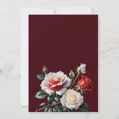 Invitation Douche nuptiale rose pâle rose rose rose roses (Dos)