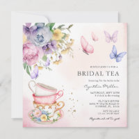 Douche nuptiale rose papillon