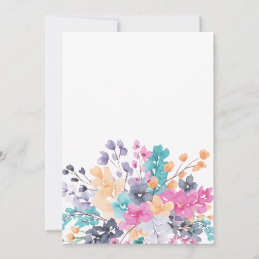 Invitation Douche nuptiale rose pastel (Dos)