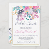 Invitation Douche nuptiale rose pastel (Devant / Derrière)