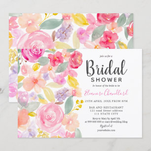 Invitation Douche nuptiale rose pastel chic