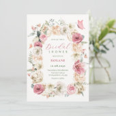 Invitation Douche nuptiale rose pastel pastel (Debout devant)