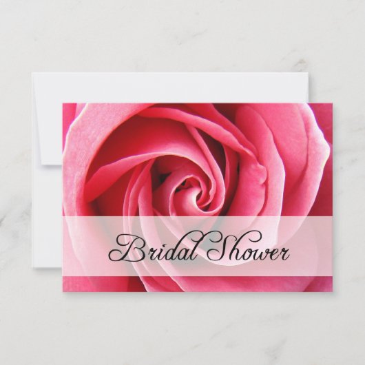 Invitation douche nuptiale : rose rose (Devant)