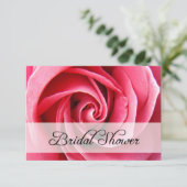 Invitation douche nuptiale : rose rose (Debout devant)