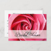 Invitation douche nuptiale : rose rose (Devant / Derrière)