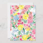 Invitation Douche nuptiale rose rouge rustique (Dos)