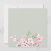 Invitation Douche nuptiale rose-vert moderne (Dos)