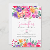 Invitation Douche nuptiale rose vif (Devant)