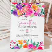 Invitation Douche nuptiale rose vif