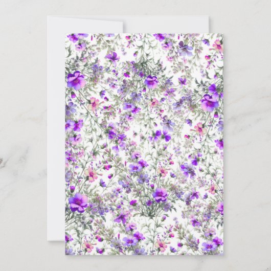 Invitation Douche nuptiale rose violet (Dos)