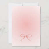 Invitation Douche nuptiale rouge cerise (Dos)