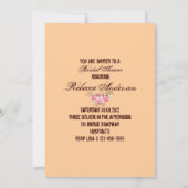 Invitation Douche-nuptiale rustique à cheval de cowboy occide (Dos)