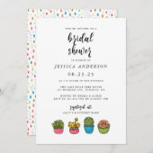 Invitation Douche nuptiale succulente (Devant / Derrière)
