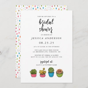 Invitation Douche nuptiale succulente