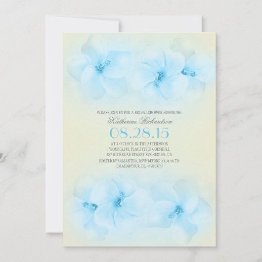 Invitation douche nuptiale turquoise (Devant)