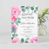 Invitation Douche nuptiale vert rose gras (Debout devant)