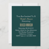 Invitation douche nuptiale vintage de lustre de Paris (Dos)