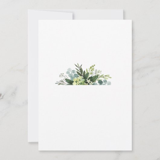 Invitation Douche nuptiale violette et verte (Dos)