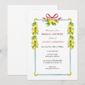 Invitation Douche nuptiale Watercolor Lemons Holiday (Devant / Derrière)