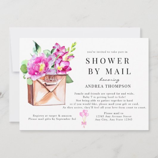 Invitation Douche par Baby shower postal (Devant)