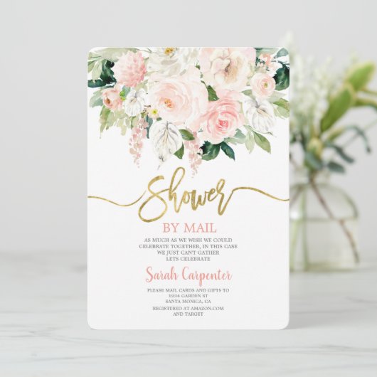 Invitation Douche par courrier (Debout devant)