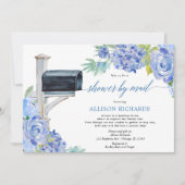 Invitation Douche par courrier baby shower de garçon floral b (Devant)