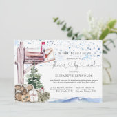 Invitation Douche par courrier | Baby shower de Noël d'hiver (Debout devant)