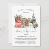 Invitation Douche par courrier | Baby shower de Noël d'hiver (Devant)